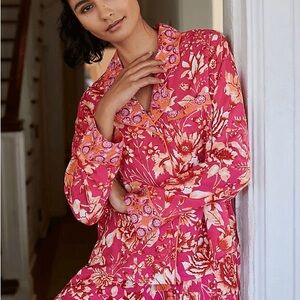 Anthropologie Kari long-sleeve pajama top size medium